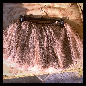 Cheetah print children’s mesh skirt